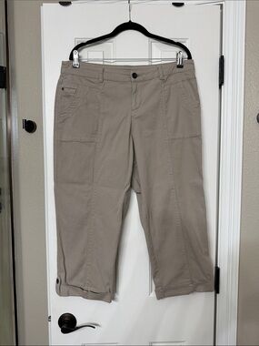 Style & Co Casual Crop Utility Pants in Taupe